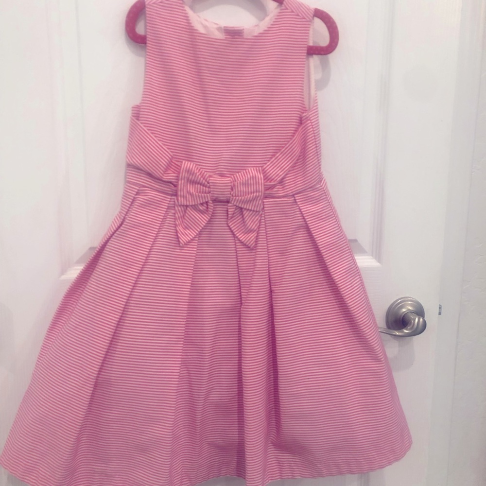 Janie & Jack Pink seersucker dress
